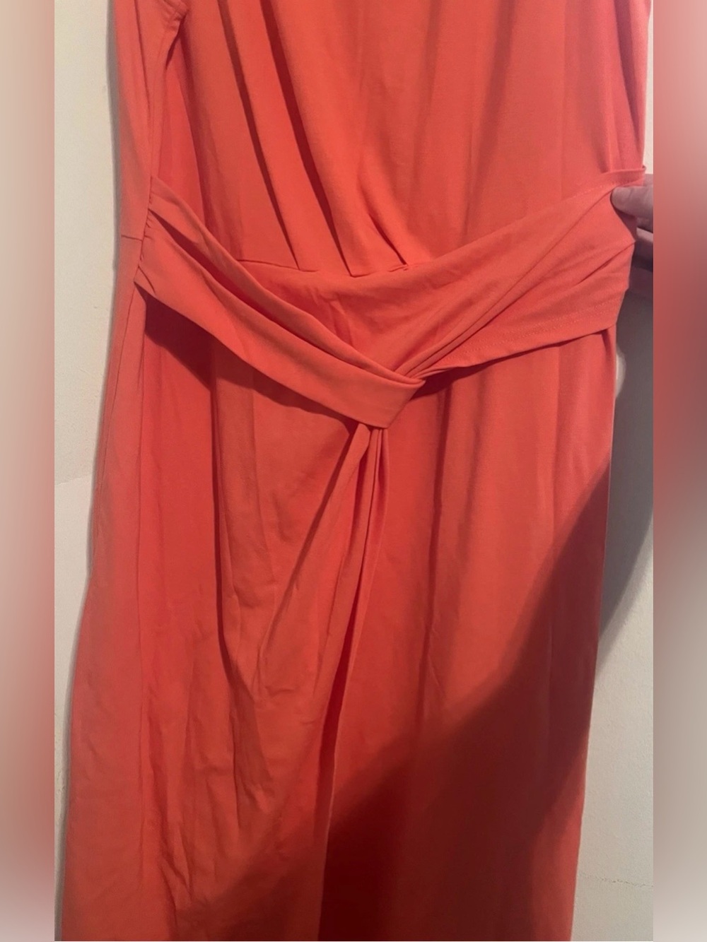 NWT Women’s JASAMBAC Sleeveless Orange Midi Dress with Knotted Waist Size XL - Picture 9 of 16